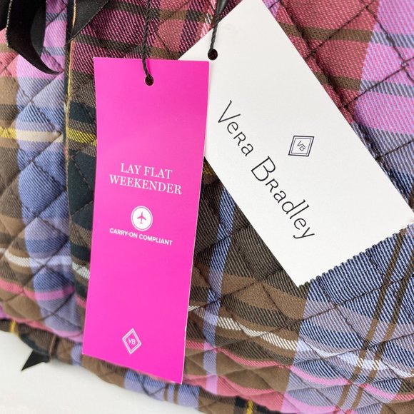 Vera Bradley Lay Flat Weekender Cozy Plaid - Picture 11 of 12